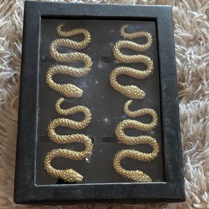 Rachel Zoe Gold Snake Napkin Rings- Set of 4